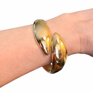 Elegant Heavy Gold Cuff Bracelet